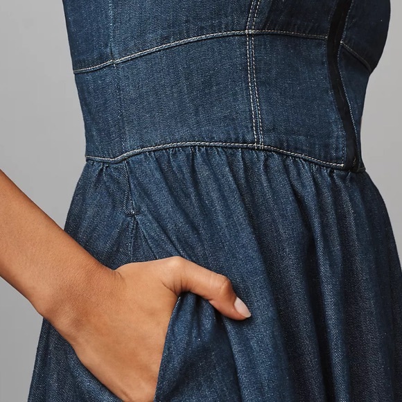 Reformation Blue Midi Dress - Picture 3 of 12